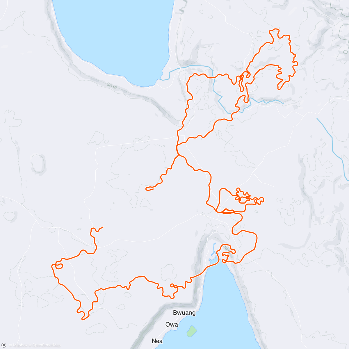 Map of the activity, Zwift - Race: The Neo Tour - Makuri Masters : Stage 5 (B) on Shisa Shakedown in Makuri Islands