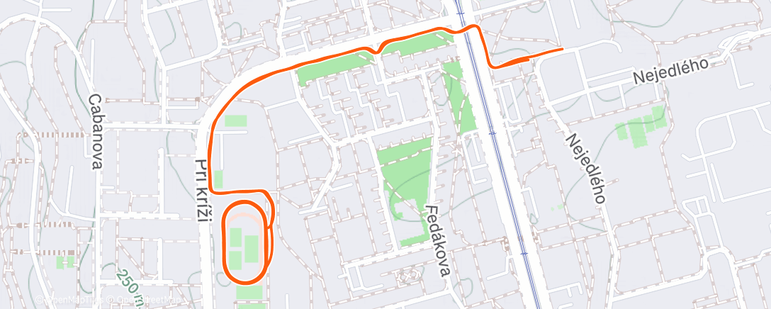 Карта физической активности (Afternoon Run)
