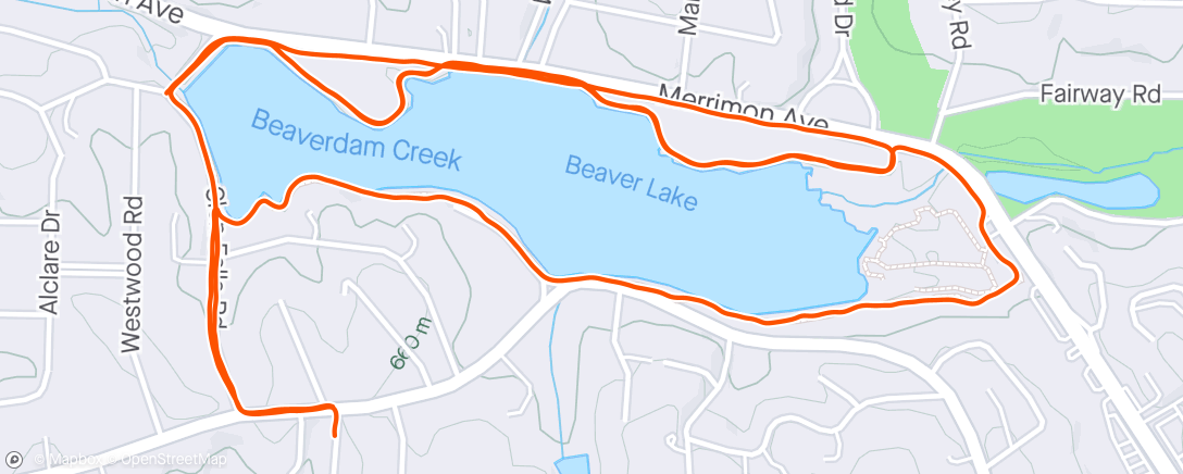Map of the activity, Post Bruce Run