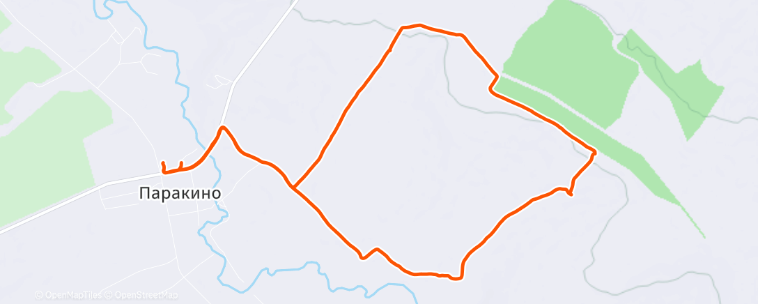 Map of the activity, Утренний забег