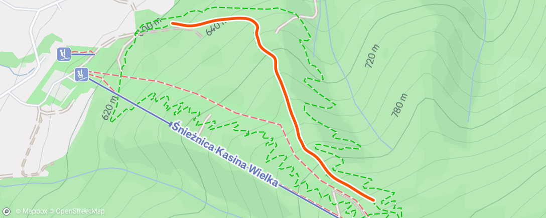 Map of the activity, Afternoon Mountain Bike Ride