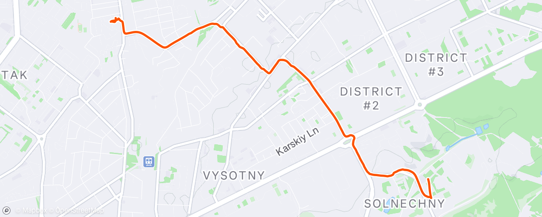 Map of the activity, Утренний велозаезд