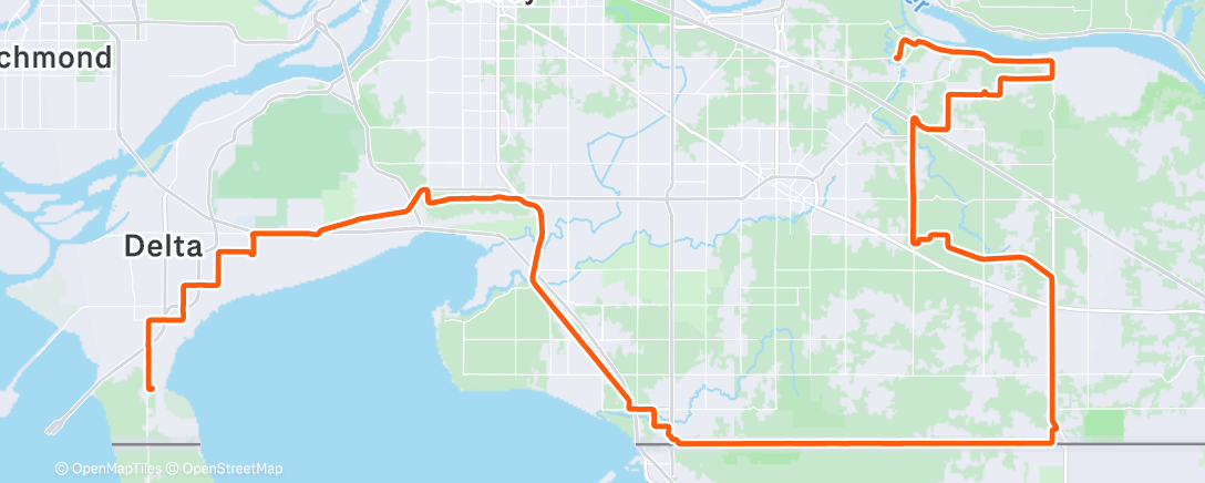 Map of the activity, Afternoon Ride