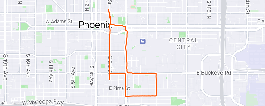 Kaart van de activiteit “Strangely picturesque run in phoenix arizona”