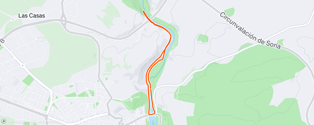 Map of the activity, Evening Run