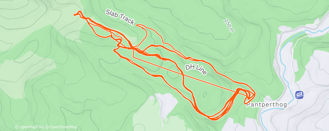 Map of the activity, Dyfi coaching day