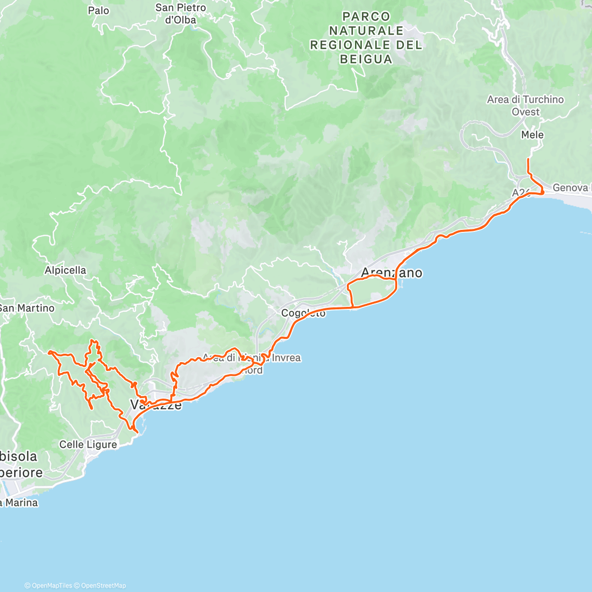 Map of the activity, Varazze con Miche e Mattia