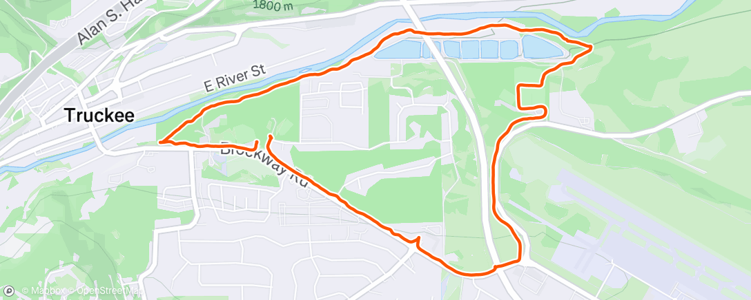 Map of the activity, Lunch Run