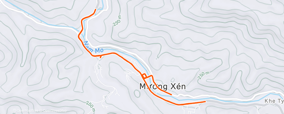 Map of the activity, Morning Run