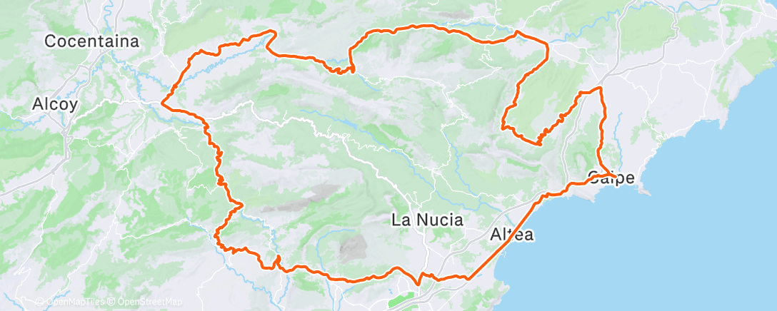 Mapa de la actividad (Morning Ride)