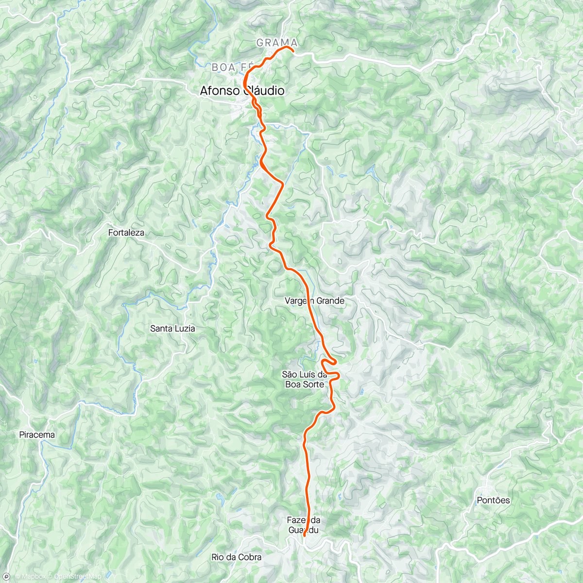 Map of the activity, Guandu