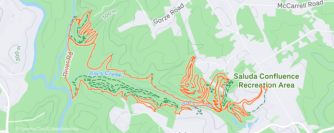 Map of the activity, Morning Mountain Bike Ride