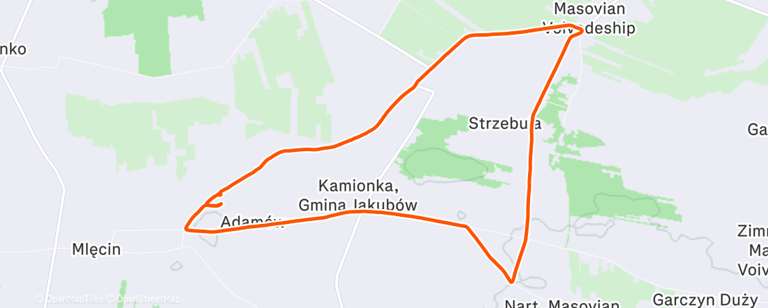 Map of the activity, Run.