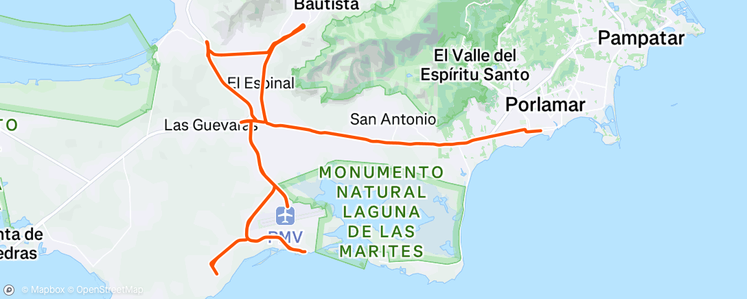 Map of the activity, por la noche Rodar
