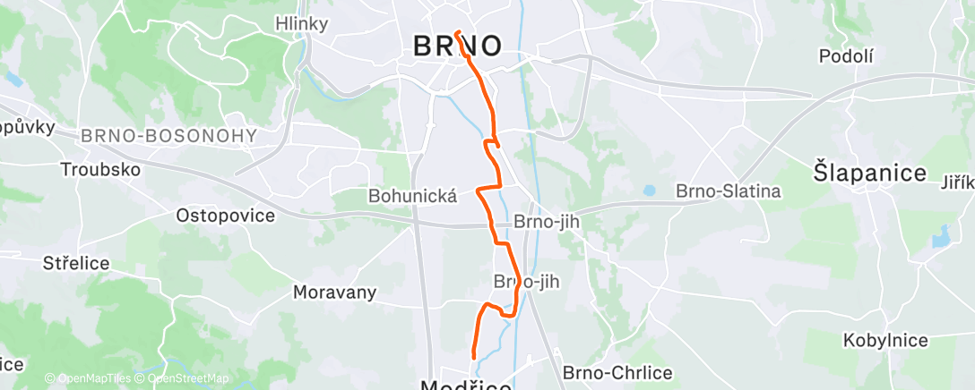 Карта физической активности (Afternoon Hike)