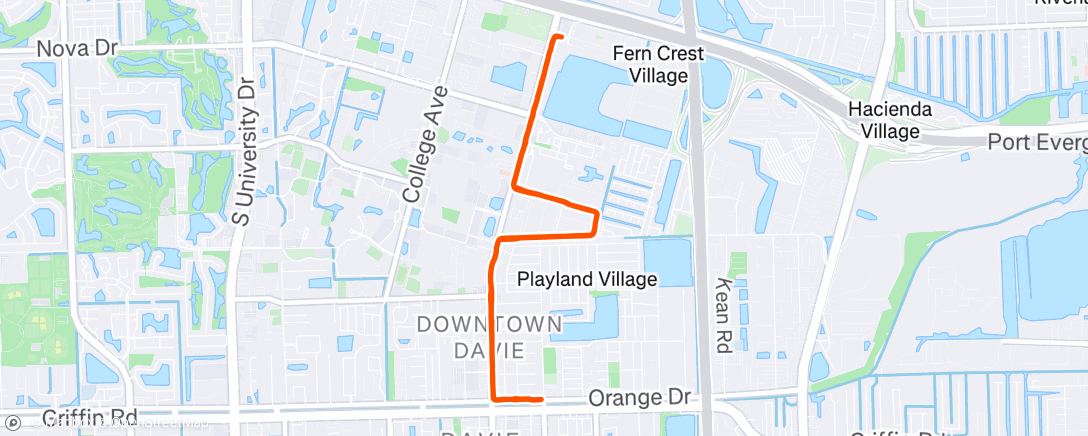 Map of the activity, Morning Run