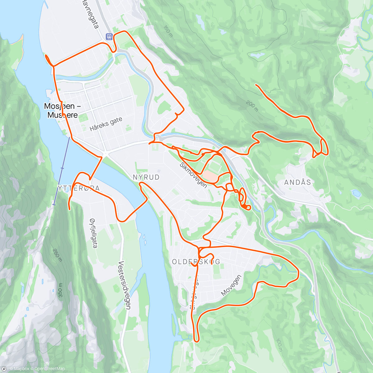 Map of the activity, Ute å leke😂