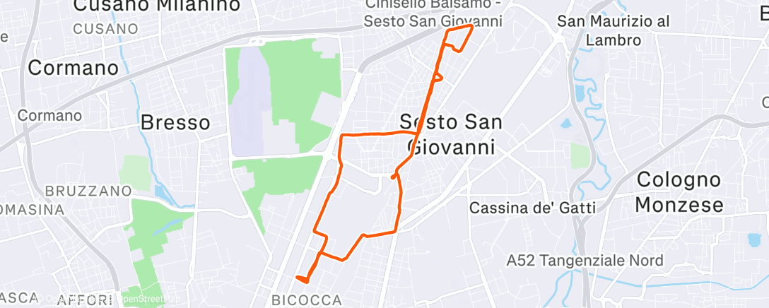 Map of the activity, Winter Steady Block