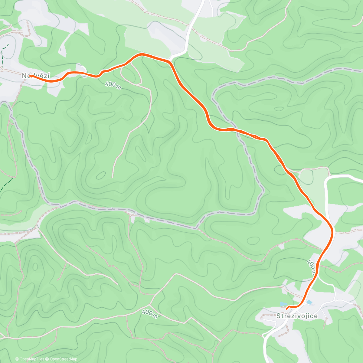 Map of the activity, Do Střezivojic