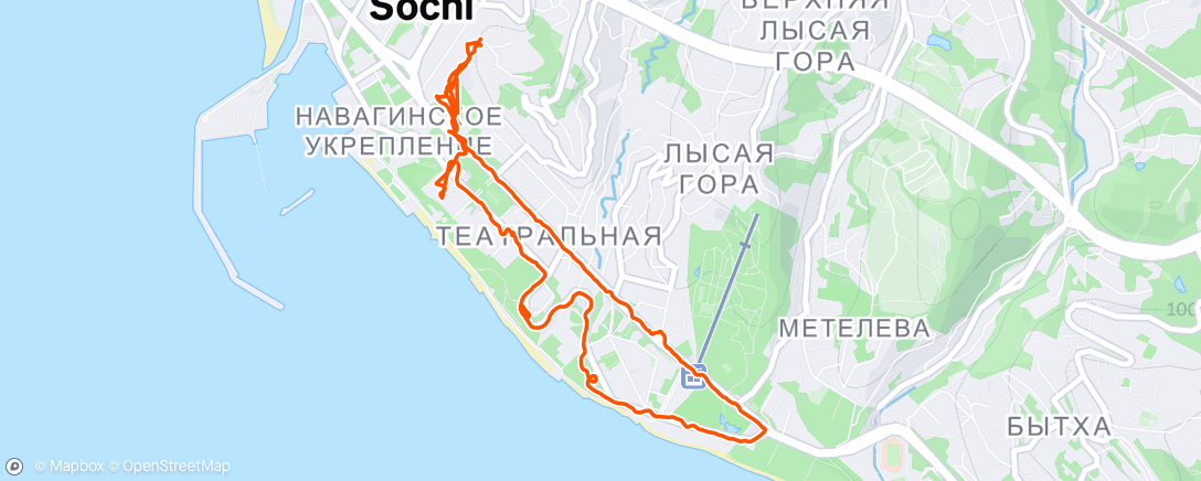 Map of the activity, Утренний забег