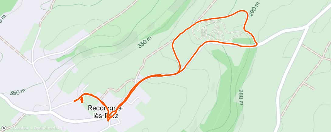 Map of the activity, Marche le midi