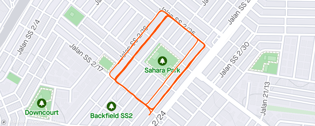 Karte der Aktivität „Sunday Long Run”