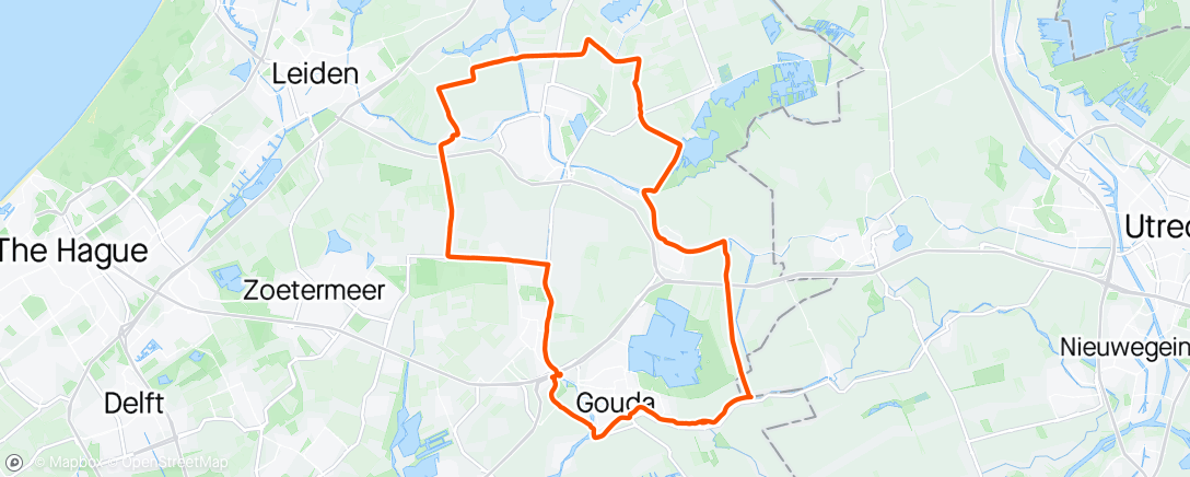 Map of the activity, Middagrit op gravelbike