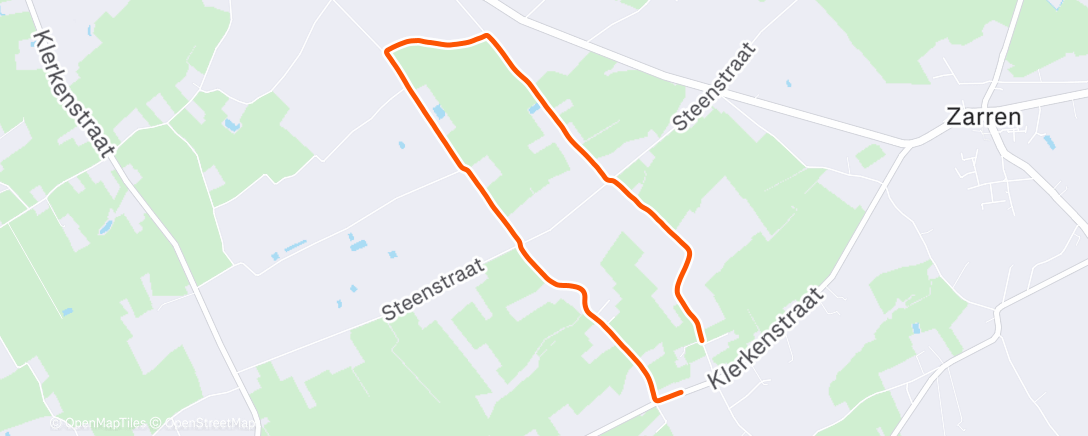 Map of the activity, Morning Run