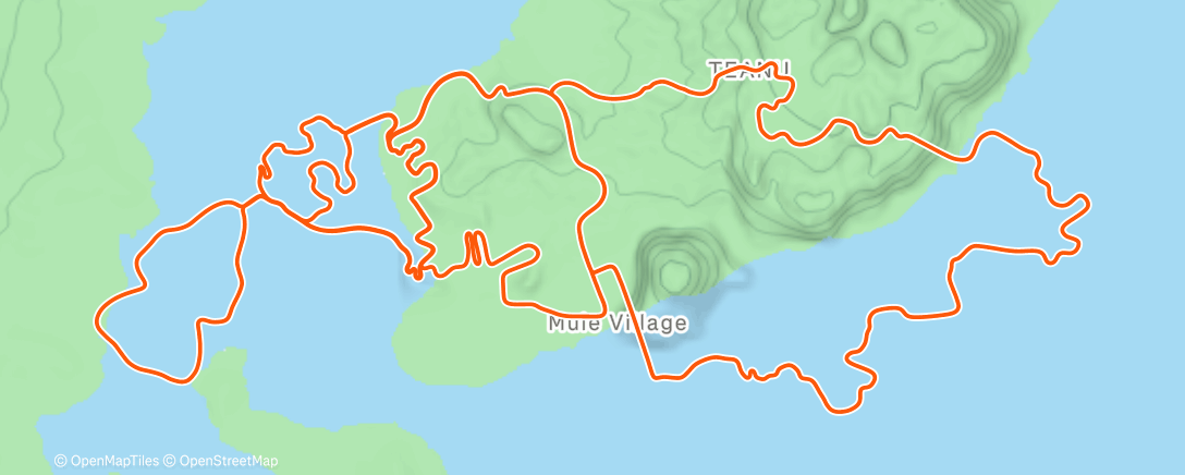 Map of the activity, Zwift - Group Ride: Rapha Festive 500 with Miguel @ 1.8 W/KG on Triple Flat Loops in Watopia