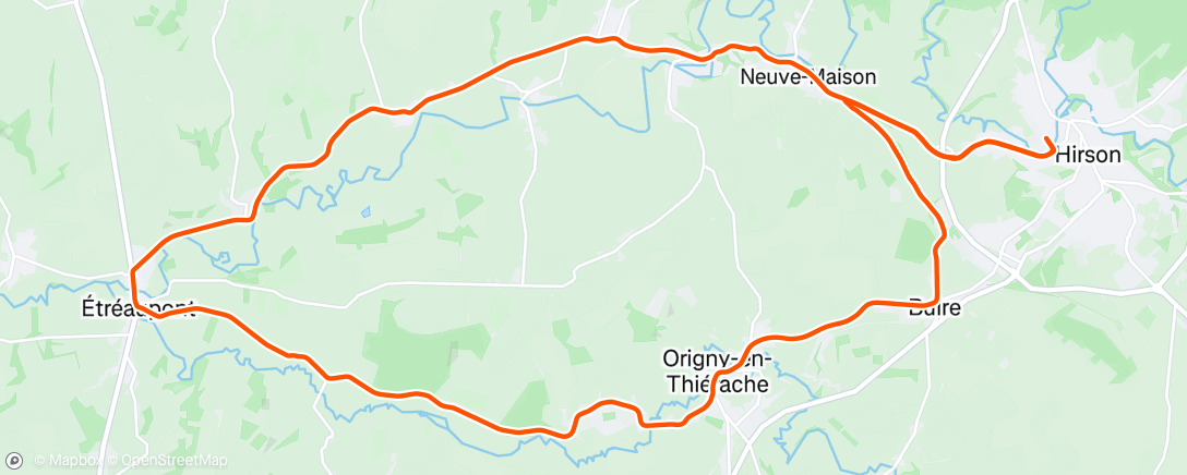 Map of the activity, Petite récup d'après course