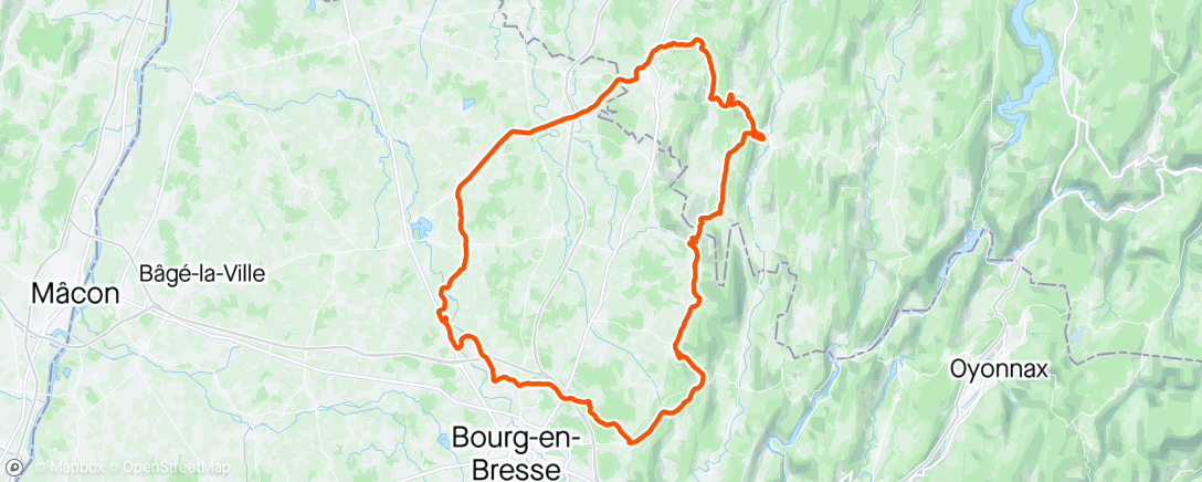 Map of the activity, Endurance Force et tempo