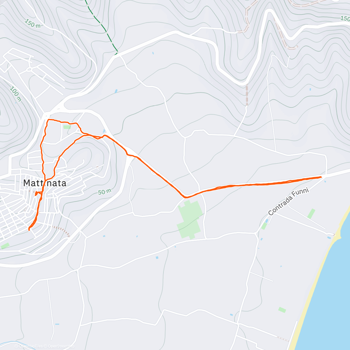 Map of the activity, Mattinata