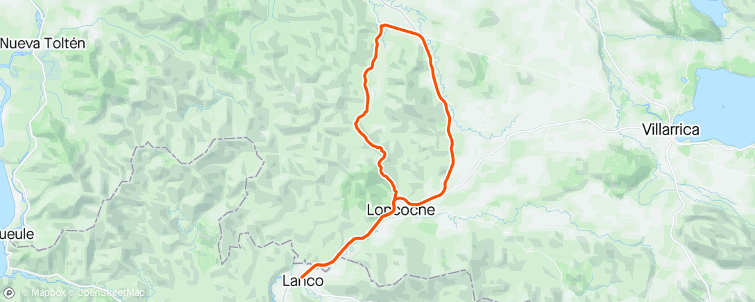 活动地图，Lanco-Lastarria-Quitratúe Sexta Faja -Lanco