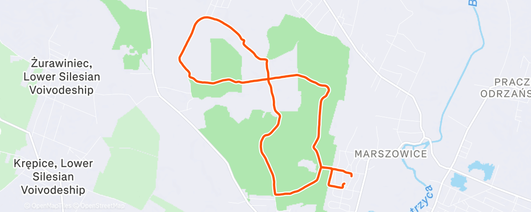 Map of the activity, Lunch Run