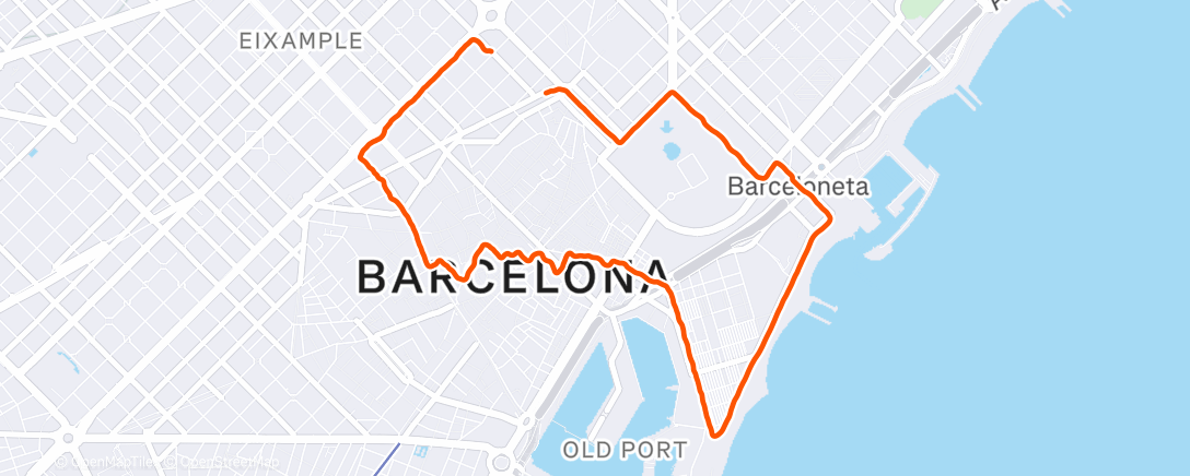 Map of the activity, Morning Run