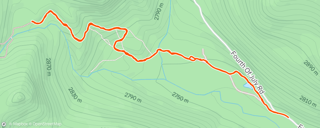 Map of the activity, Evening Hike