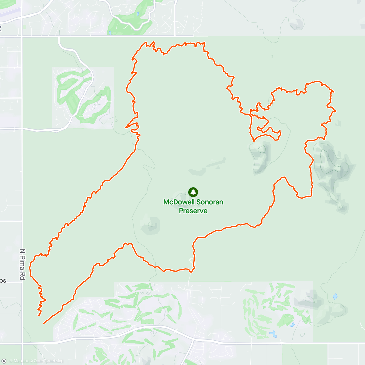 Map of the activity, Brown's Ranch: Tour w/Angus