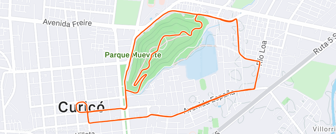 Карта физической активности (San Silvestre Curicana)