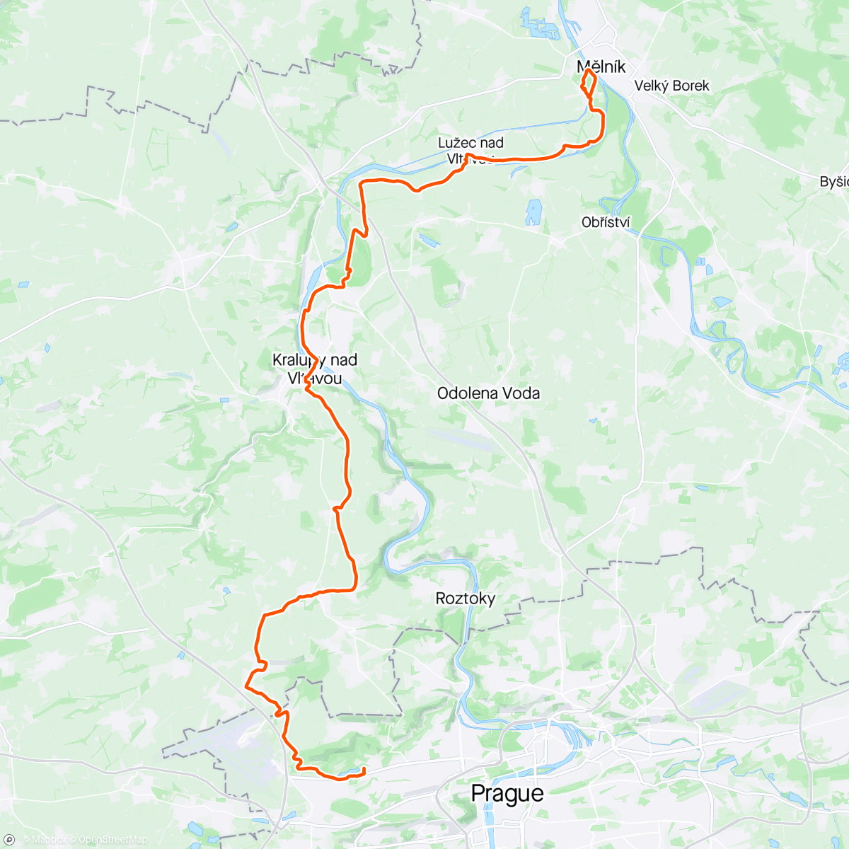 Map of the activity, Hořín závody