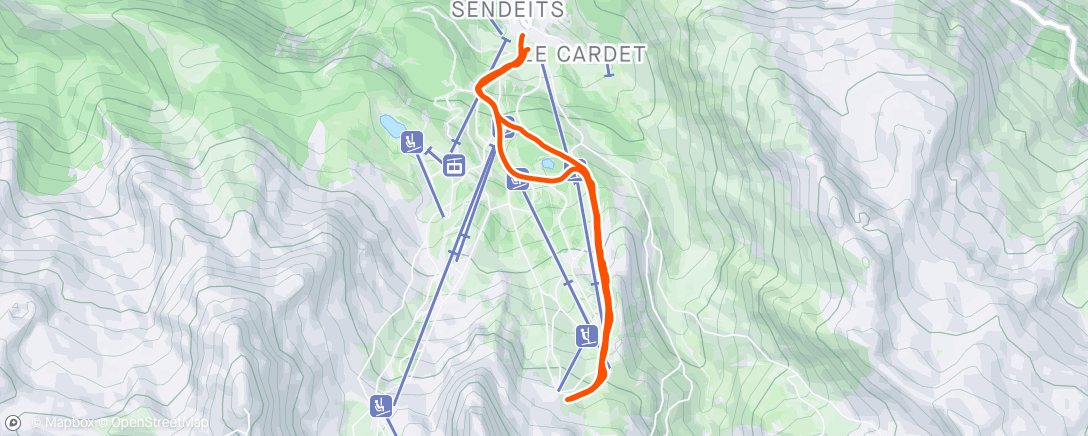 Map of the activity, Pyrenea Part 3 - skiing