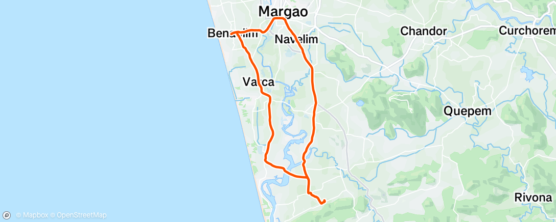 Map of the activity, Afternoon Ride