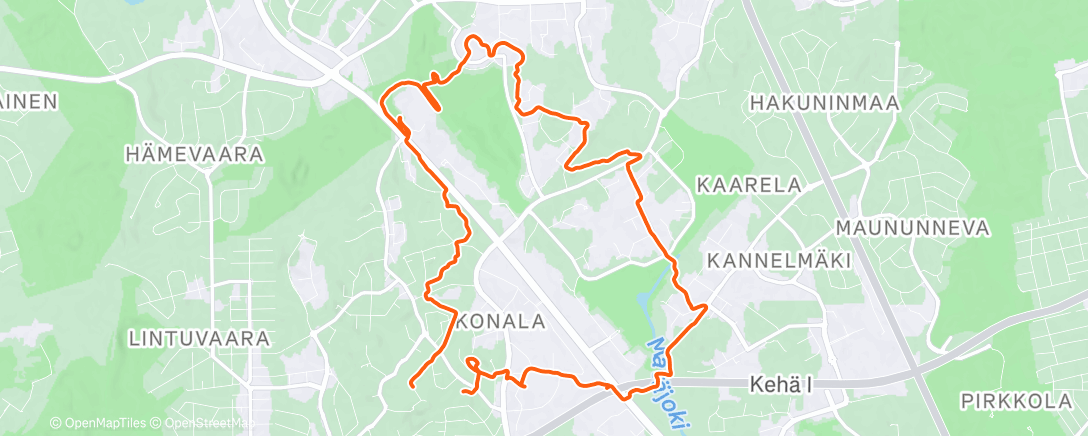 Map of the activity, Lunch Walk