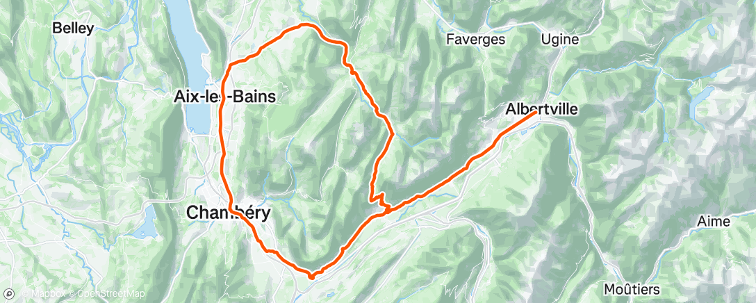 Map of the activity, Sortie vélo dans l'après-midi