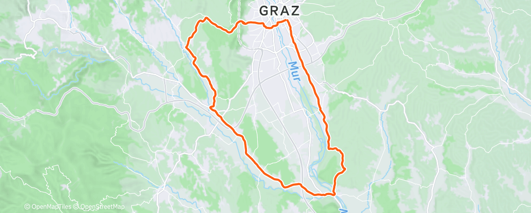 Map of the activity, Lunch Ride