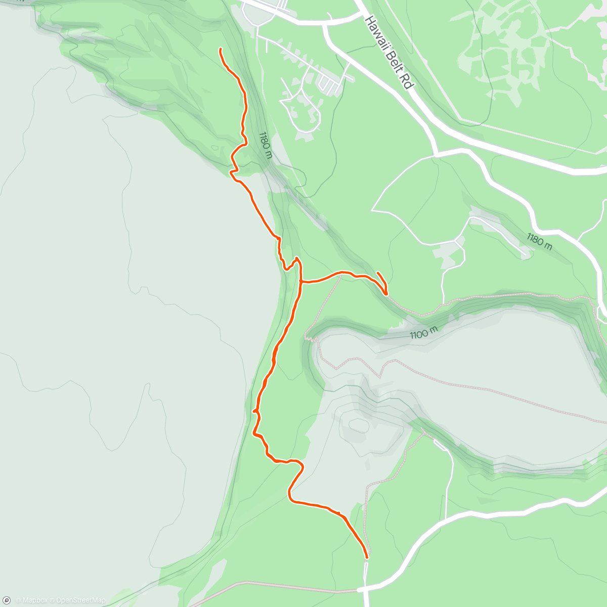 「Crater Rim hike」活動的地圖