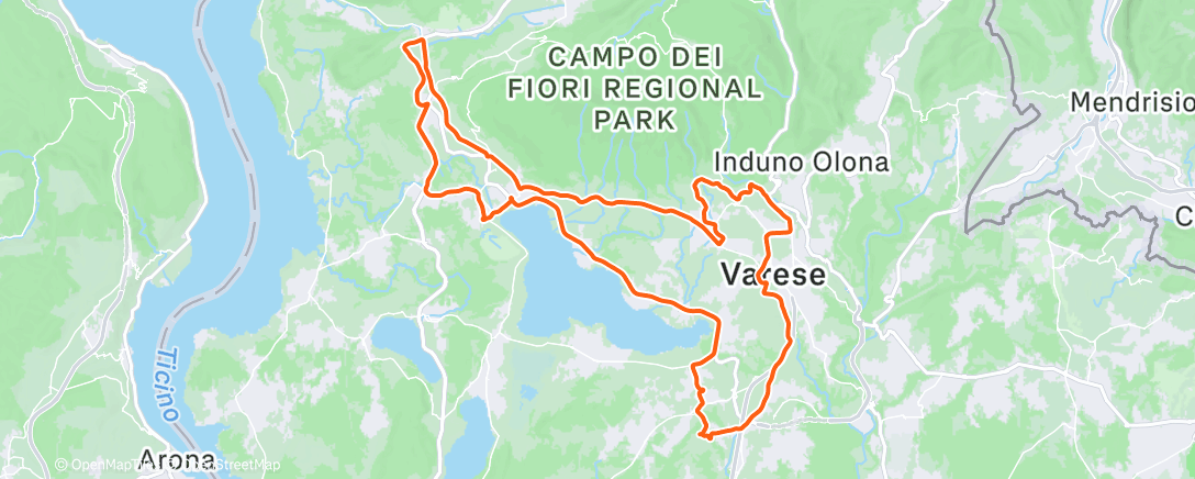 Map of the activity, Afternoon Ride