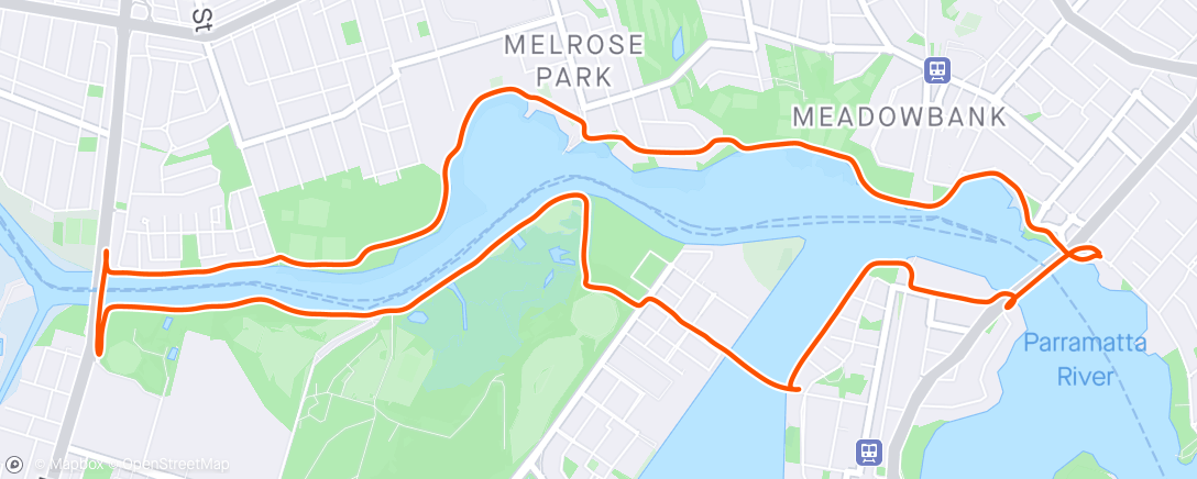 Map of the activity, Run: Cruising around an old favourite