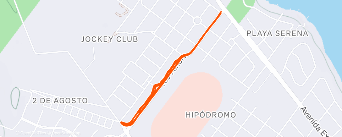 Map of the activity, Carrera vespertina