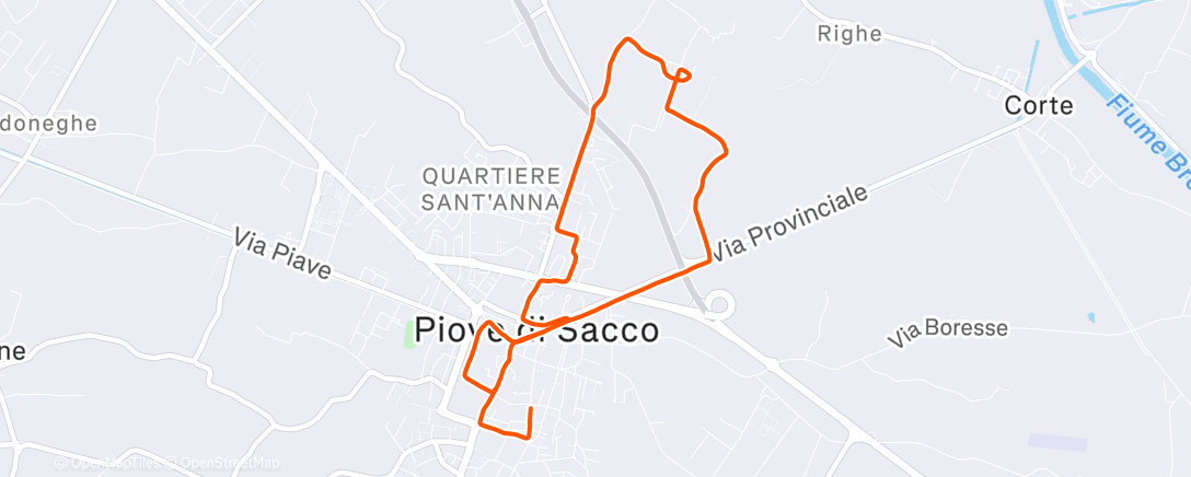 Map of the activity, Corsa mattutina🎄✨