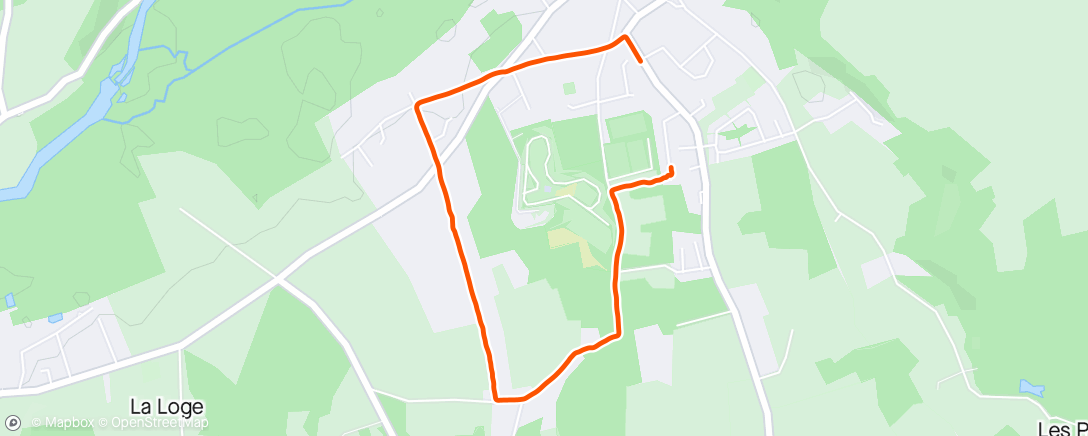 Map of the activity, Run et marche reprise en douceur
